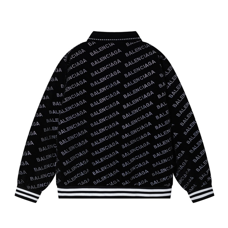 Balenciaga 2024 FW Mens Velvet Varsity Jacket