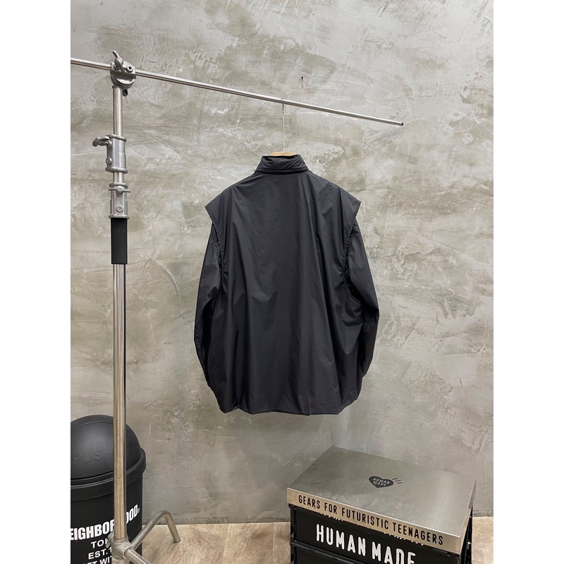 Balenciaga 24SS Oversized Detachable-Sleeve Technical Jacket Black