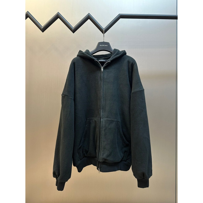 Balenciaga Street Scene Teddy Hoodie Jacket (Unisex)