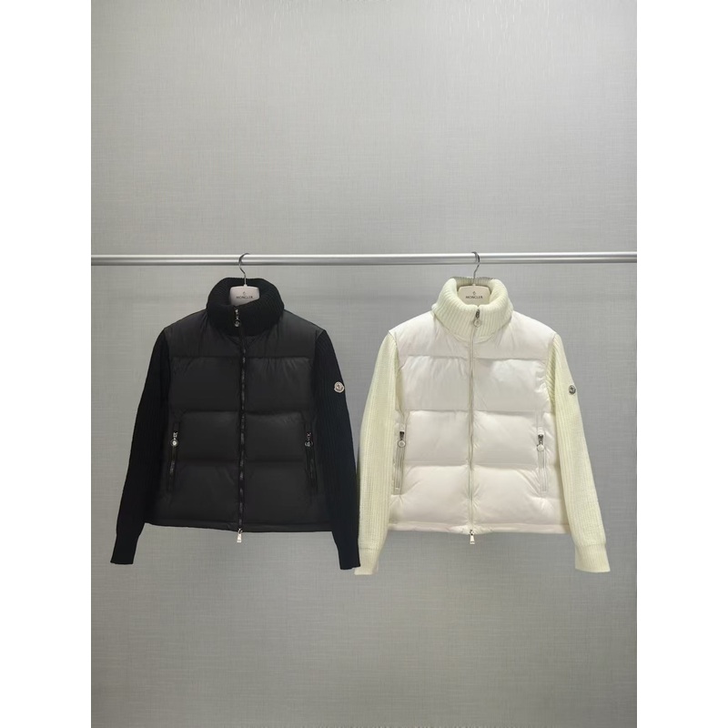 Moncler TRICOT 2024 Womens Knit-Panel Down Jacket | New Collection