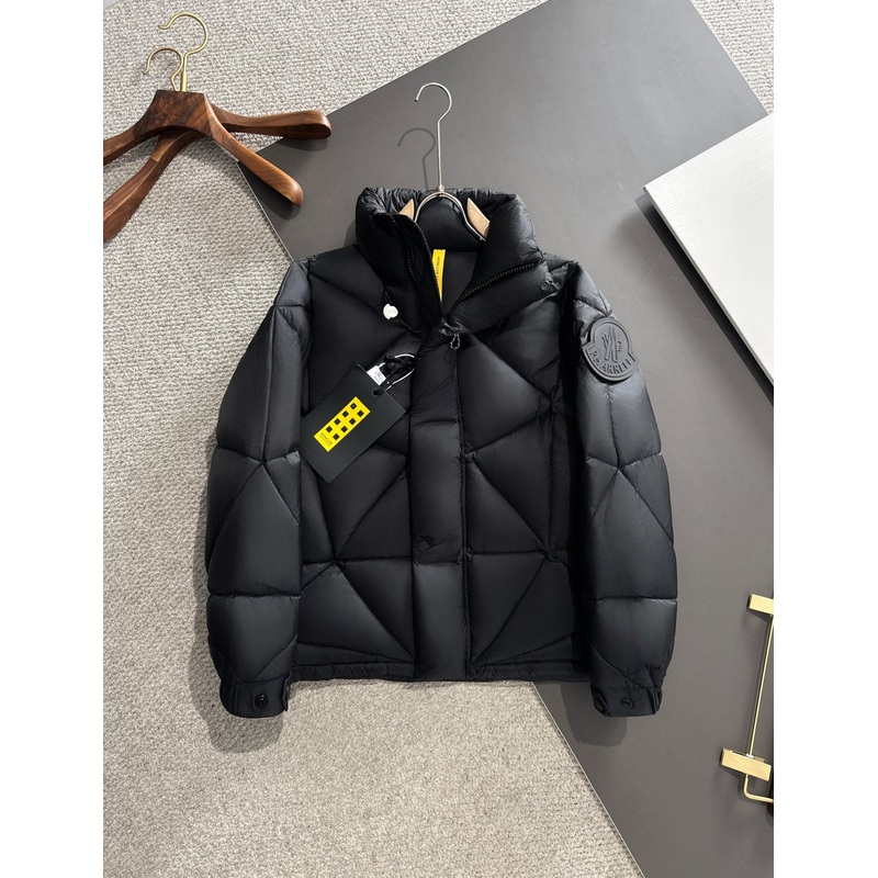 Moncler x Pharrell Diamond-Cut Down Jacket | Short Puffer | Black / Grey | Size 15