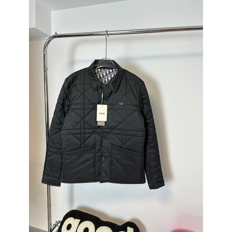 Dior Quilted Geometric Jacket  Luxury Business Casual Padded Outerwear
