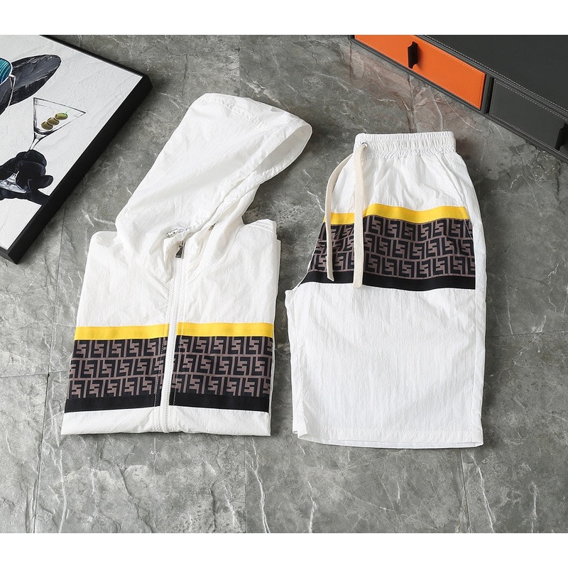 FENDI 2025 Spring/Summer Windbreaker & Shorts Set Size M-3XL