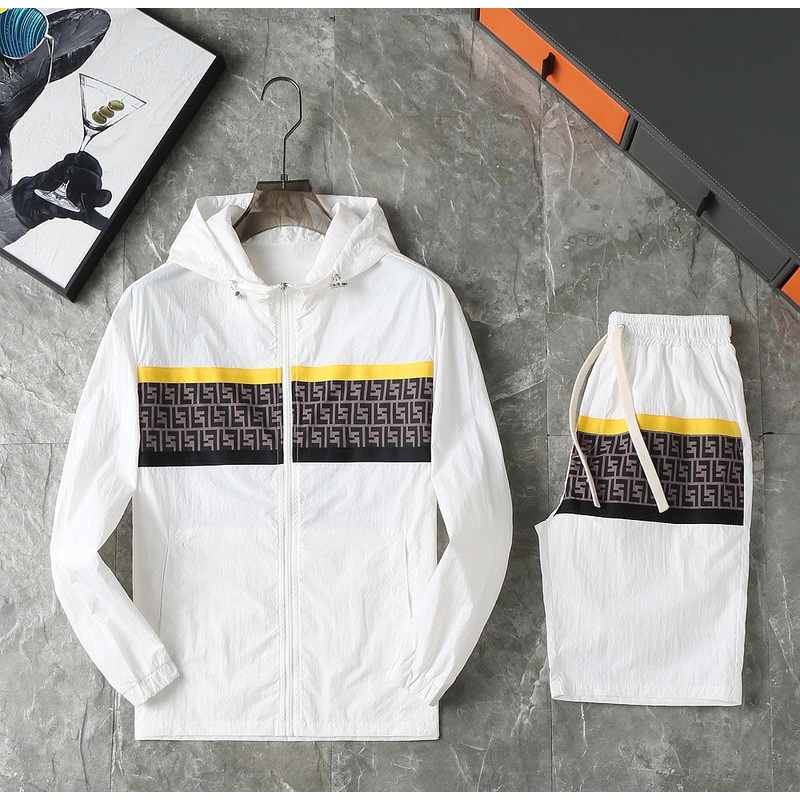 FENDI 2025 Spring/Summer Windbreaker & Shorts Set  Size M-3XL