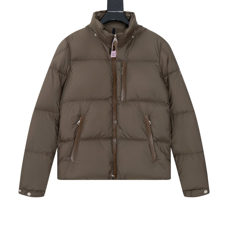 Moncler 24FW BESBRE Leather-Zip Short Down Jacket | Unisex | Sizes 15
