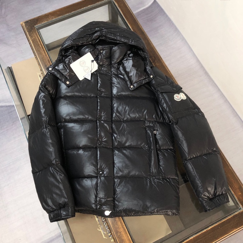 Moncler Maya 70 Short Down Jacket | Mens 70th Anniversary Edition | Black / Off-White | Sizes 15
