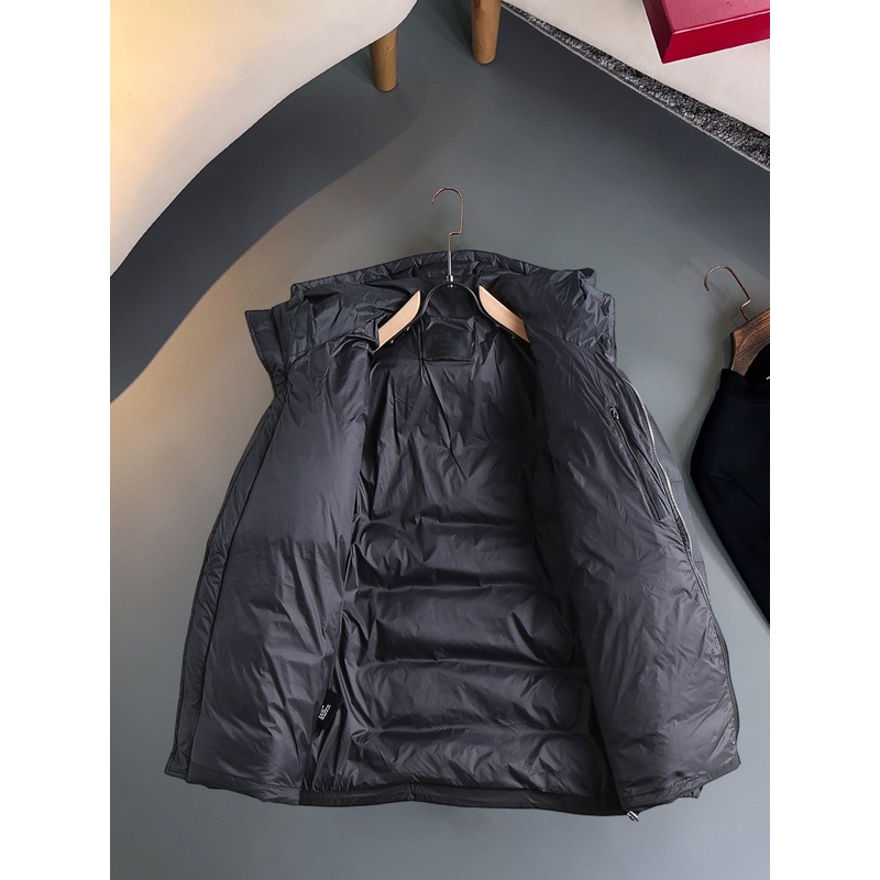 PRADA 2024 FW Luxury Goose Down Jacket | Unisex Colorblock Design | M3XL