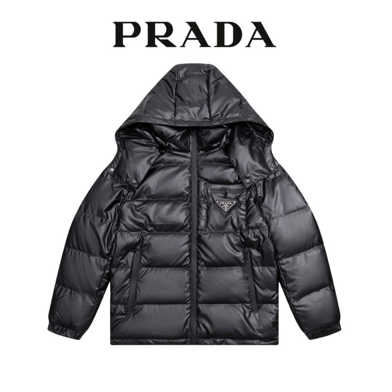 PRADA Black-Tech Padded Hooded Down Jacket | DuPont Nylon | SXL