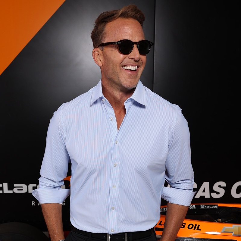 Apex Performance Dress Shirt Blue Stripe