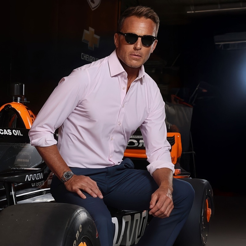 Apex Performance Dress Shirt Light Pink Twill