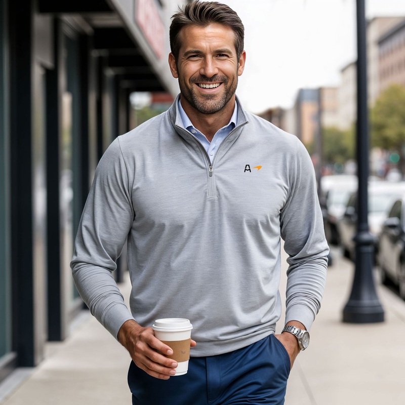 Arrow McLaren DriRelease Performance Pullover Light Grey