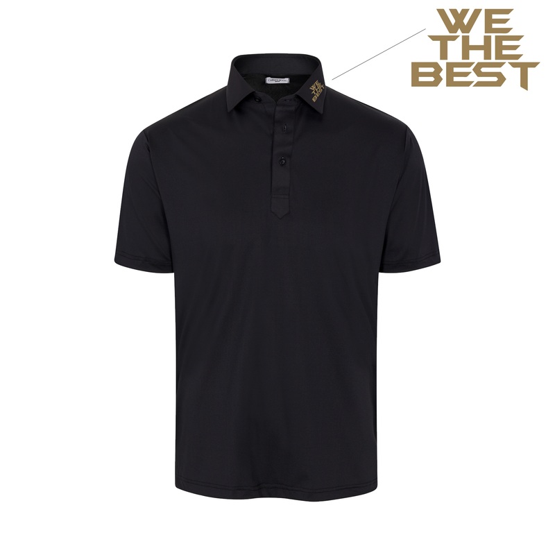 DJ Khaled Custom Embroidered Featherweight Flex Polo Black