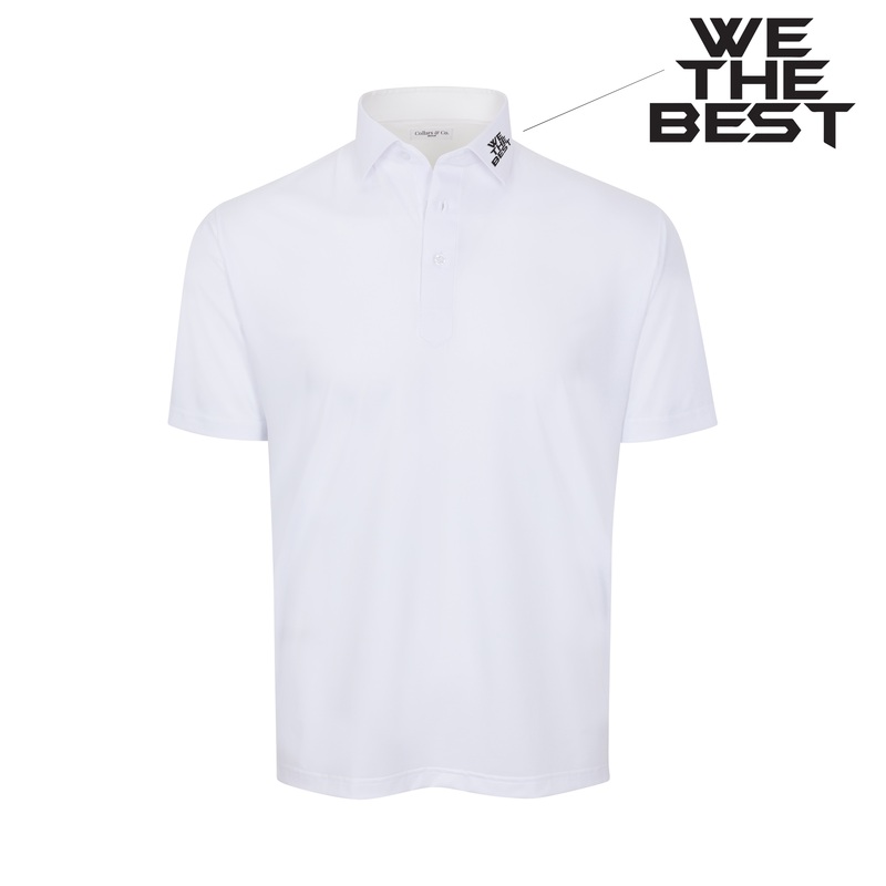 DJ Khaled Custom Embroidered Featherweight Flex Polo White