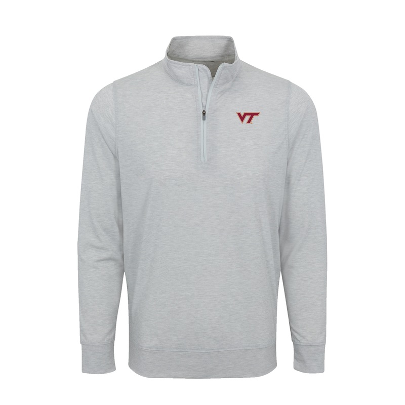 Virginia Tech DriRelease Performance Pullover Light Grey