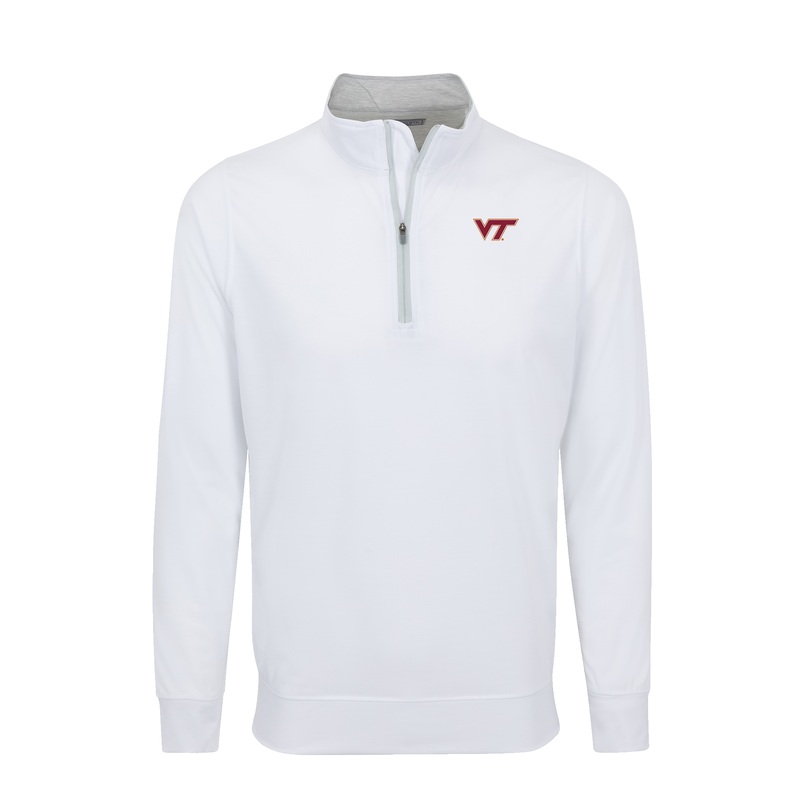 Virginia Tech DriRelease Performance Pullover White