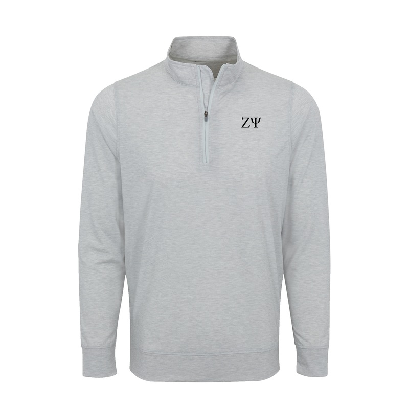 Zeta Psi DriRelease Performance Pullover Light Grey
