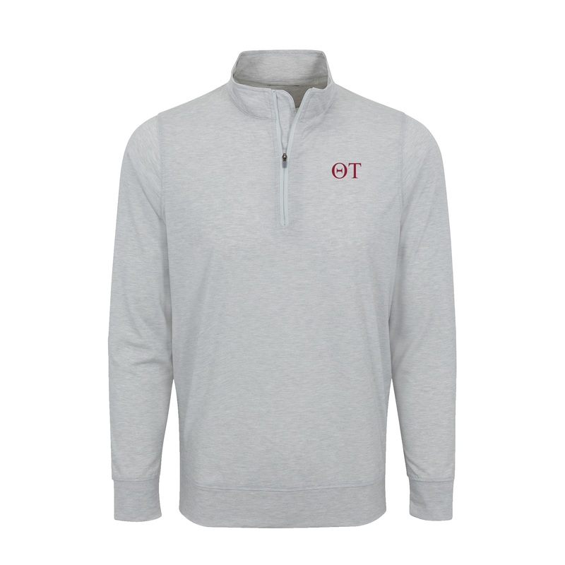 Theta Tau DriRelease Performance Pullover Light Grey