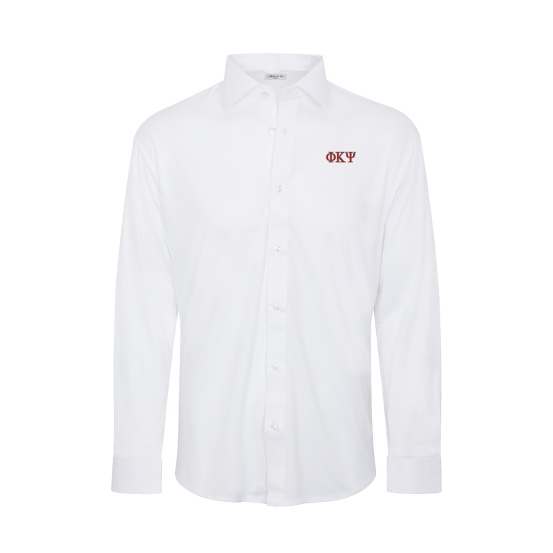 Phi Kappa Psi Quattro Flex Dress Shirt with Semi-Spread Collar White