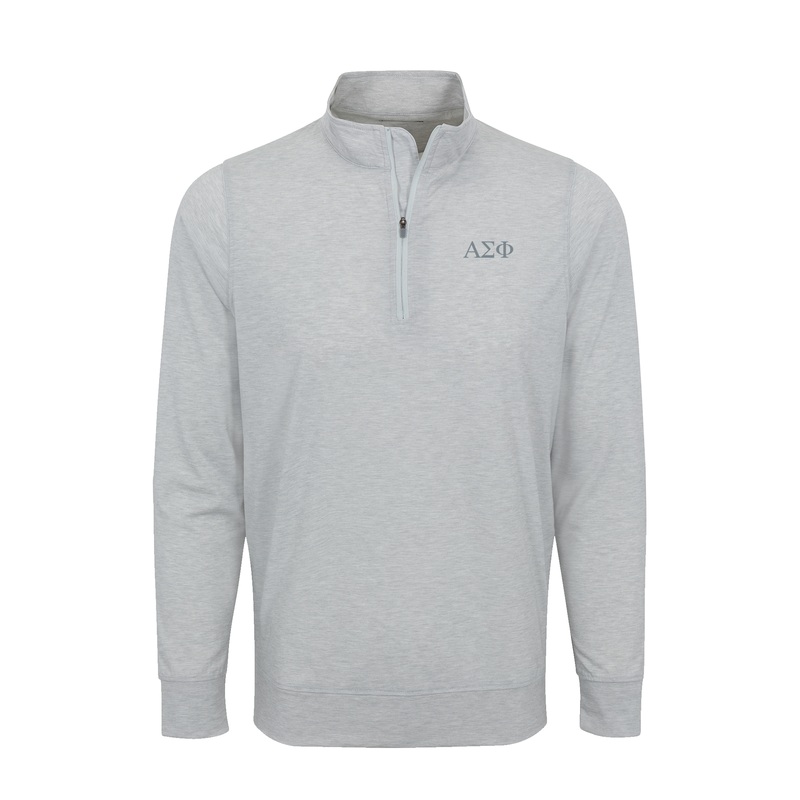 Alpha Sigma Phi DriRelease Performance Pullover Light Grey