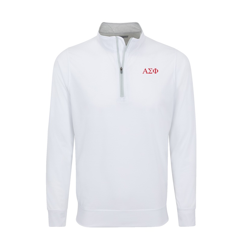 Alpha Sigma Phi DriRelease Performance Pullover White