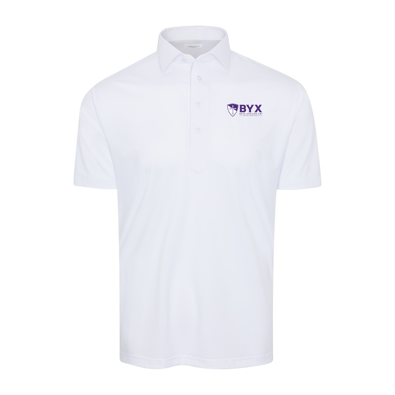 Beta Upsilon Chi Semi-Spread Collar Polo White