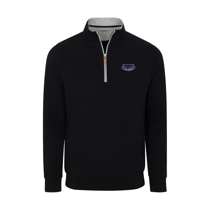 Florida Atlantic Black Heather Cloud Cotton Quarter Zip Pullover