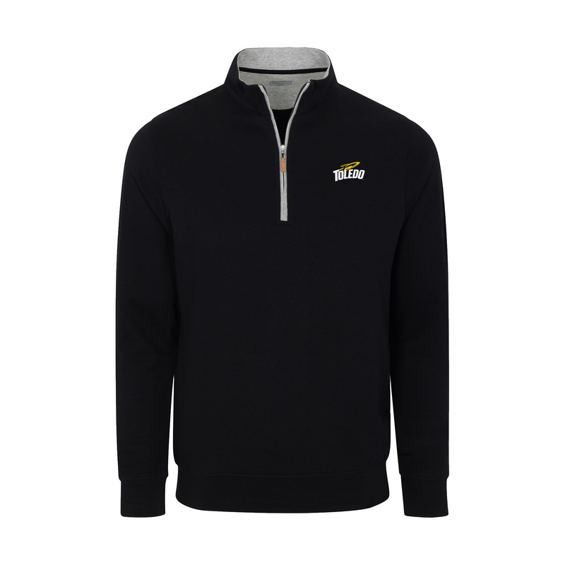 Toledo Black Heather Cloud Cotton Quarter Zip Pullover