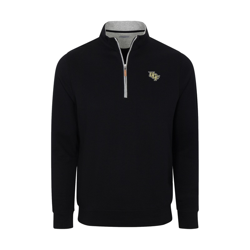 UCF Black Heather Cloud Cotton Quarter Zip Pullover