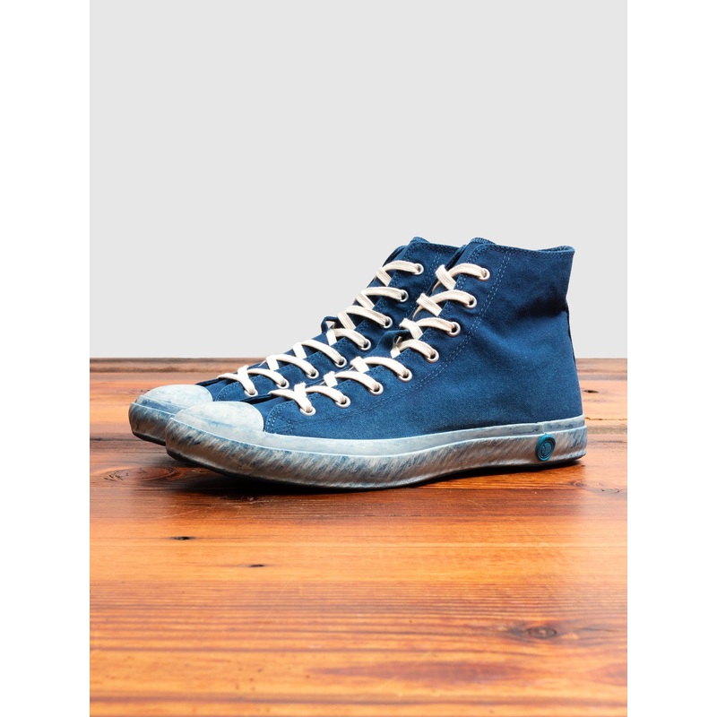 01JPB High Top Sneaker in Natural Indigo Overdye