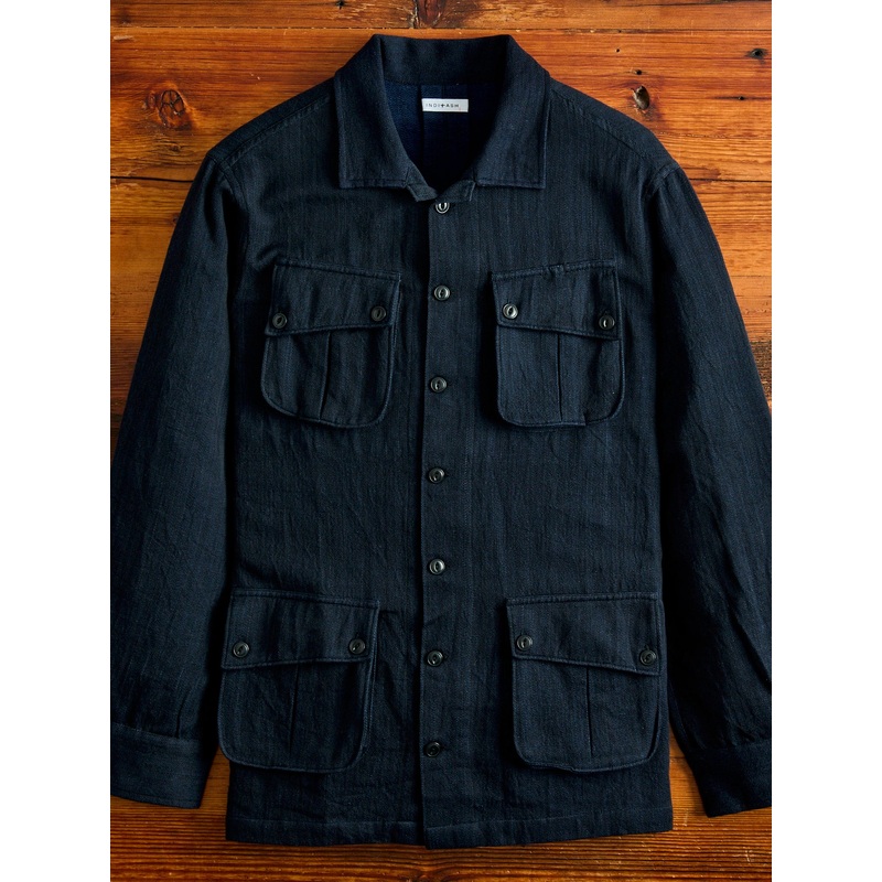 Dani Jacket in Iron/Indigo Herringbone