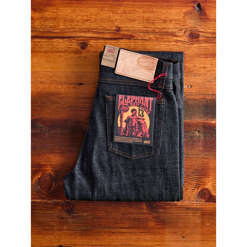 “Elephant 13 – Red Core” 21oz Selvedge Denim – True Guy Fit