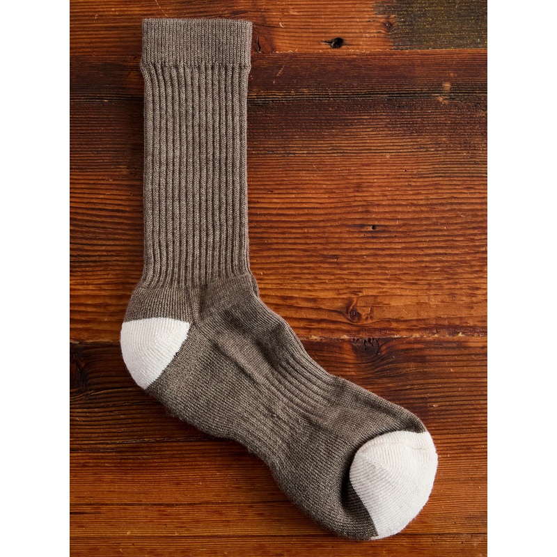 Elgin Wool Sock in Umber Brown