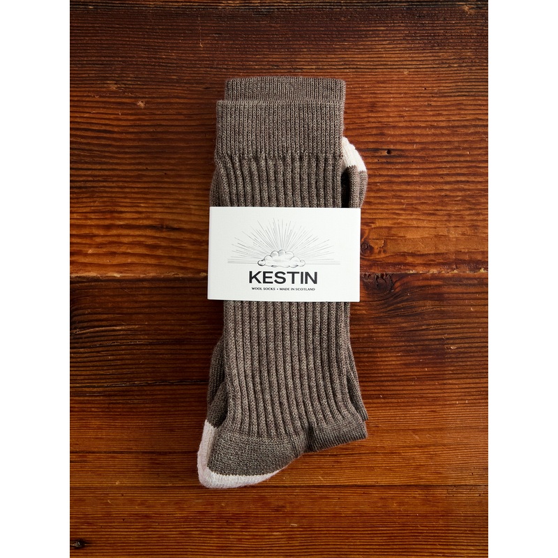 Elgin Wool Sock in Umber Brown