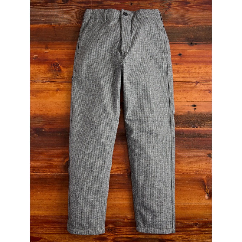 French Work Pants in Grey Houndstooth