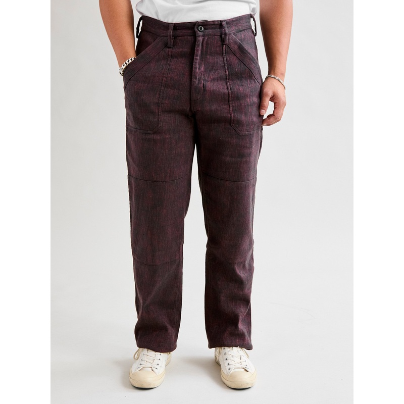 Isaac Pants in Indian Madder/Iron Canvas