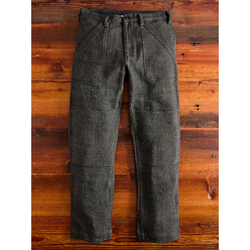 Isaac Pants in Iron/Charcoal Herringbone
