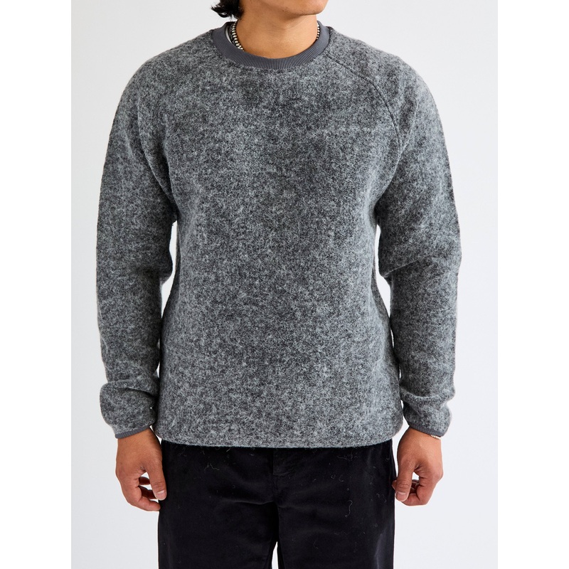 Junction Sweat Jumper in Grey Wool
