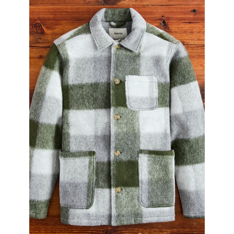 Plaid Wool Ormiston Jacket in Forest Check