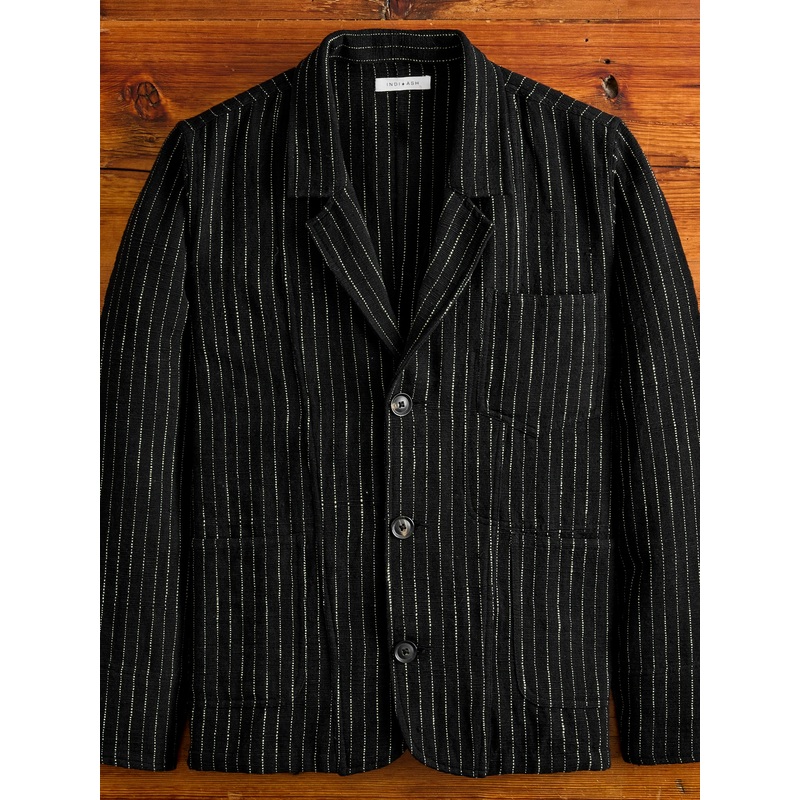 Study Jacket in Iron/Acacia Ticking Stripe
