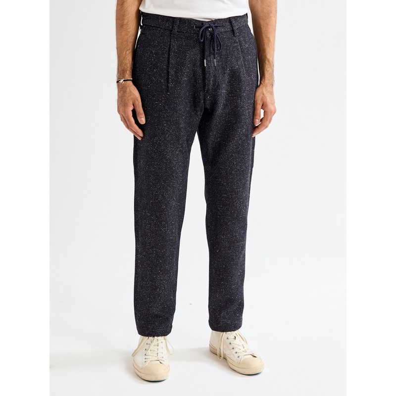 12oz Denim Tweed Easy Tapered Pants in Indigo