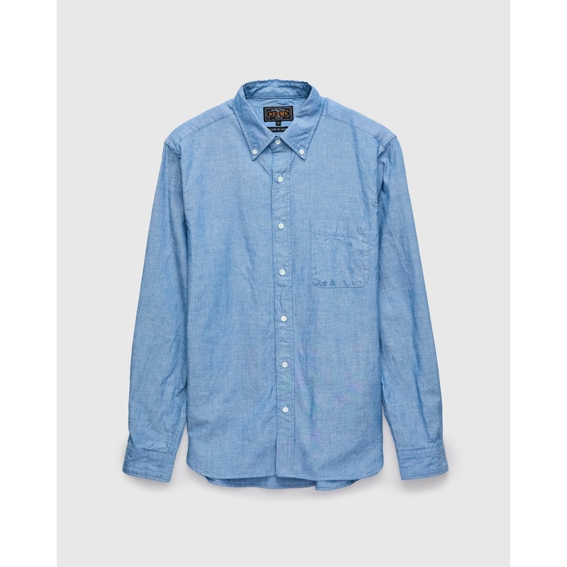Chambray Button-Down Shirt in Blue