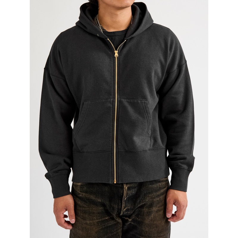 Court Zip Hoodie C/WS in Black
