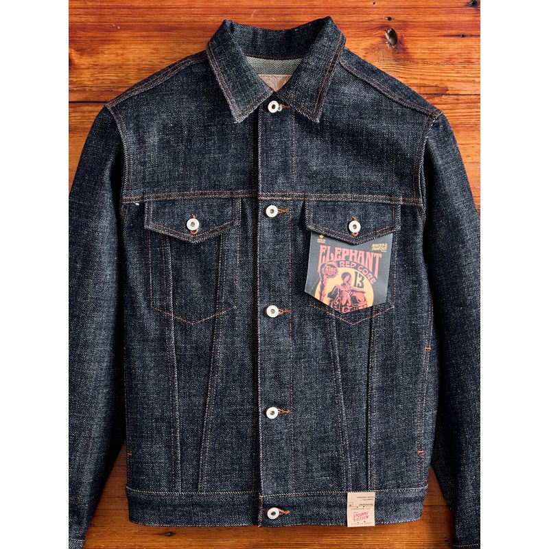 “Elephant 13 – Red Core” 21oz Selvedge Denim Jacket