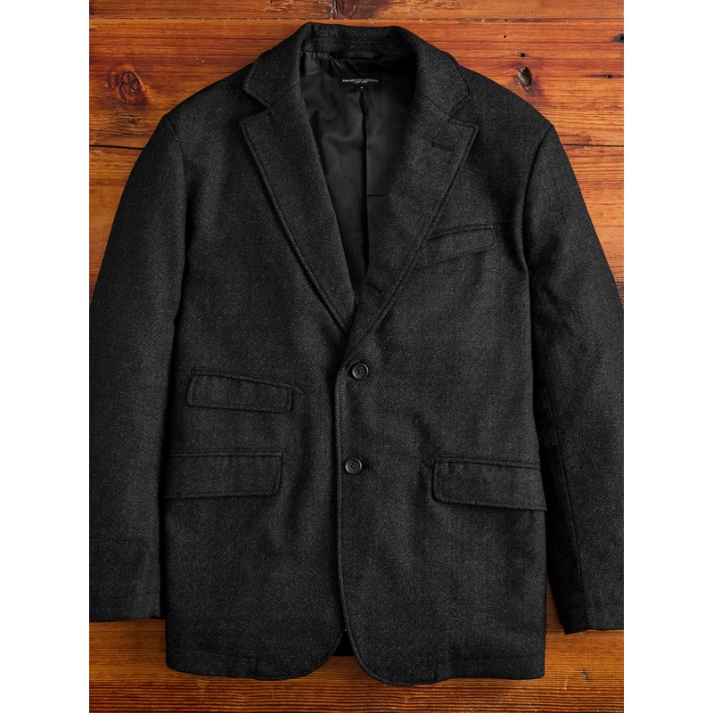 Printed Wool Andover Jacket in Charcoal