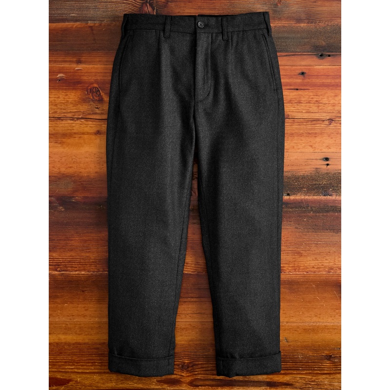 Printed Wool Andover Pants in Charcoal
