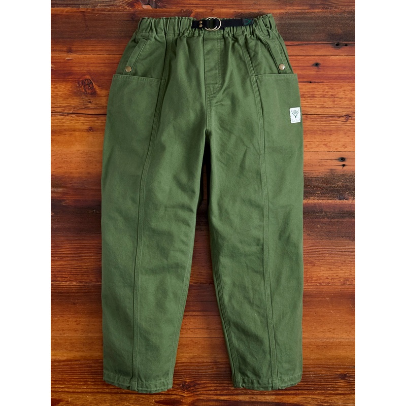 11.5oz Cotton Canvas Belted C.S Pant in Moss Green