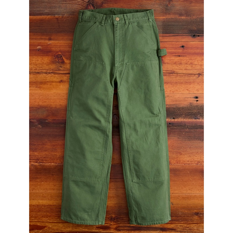 11.5oz Cotton Canvas Painter Pant in Moss Green
