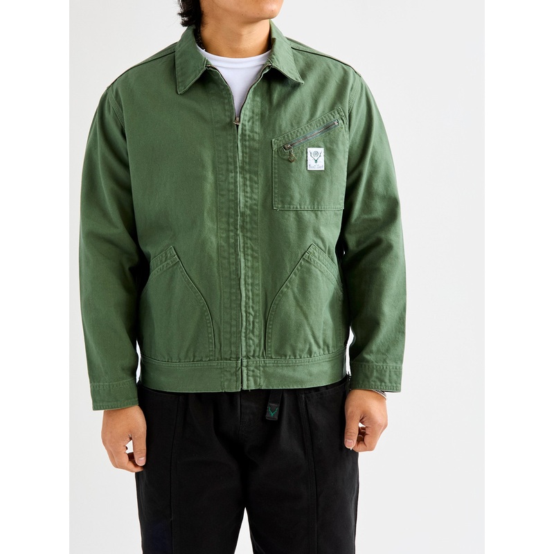11.5oz Cotton Canvas Work Jacket in Moss Green