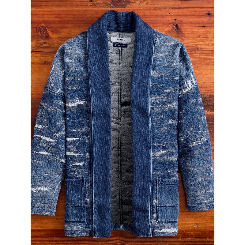 Jacquard Boro Haori Jacket in 2-Year Wash