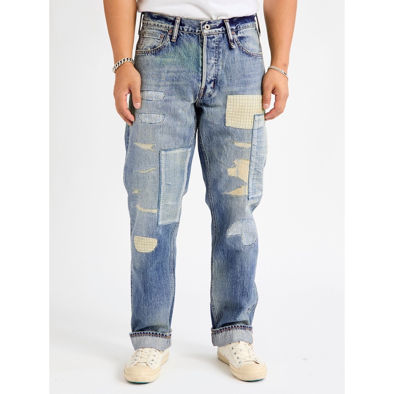 MG118 Boro Repair Selvedge Denim – Classic Straight Fit